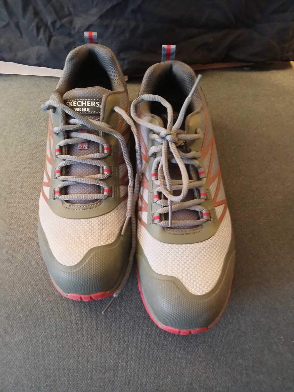 Skechers Work Men’s Olive Gray Safety Sneakers